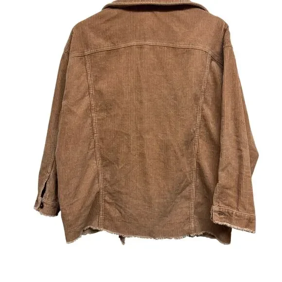 ZARA Tan Corduroy Button-Up Jacket — Women’s Size M - Picture 3 of 7